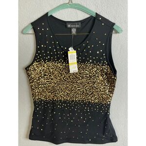 INC International Concepts Top Women's Medium Sequin Tank Sleeveless Party‎ NWT